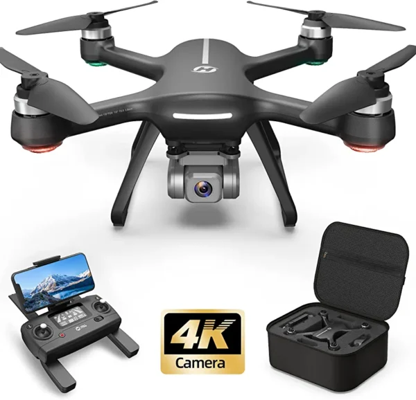 Holy Stone HS700E 4K UHD Drone with EIS Anti Shake 130°FOV Camera for Adults, GPS Quadcopter with 5GHz FPV Transmission, Brushless Motor, Easy Auto Return Home, Follow Me and Outdoor Carrying Case