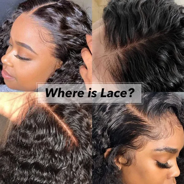 250% Density 13x6 HD Transparent Curly Lace Front Wig Human Hair Pre Plucked Glueless Kinky Curly Lace Front Wig Human Hair Wigs with Baby Hair Bleached Knotsigs For black Women(13x6 Lace Front Wig 26 Inch) - Image 3