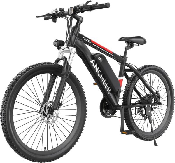 ANCHEER Classic Max Electric Bike for Adults 26'' E-Bikes with 500W Motor, 20MPH 12.5Ah/48V 10.4Ah Removable Battery Electric Bicycle, Shimano 21-Speed Gears Mountain Bicycle