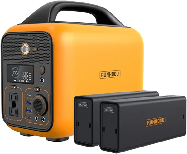 Runhood Portable Power Station Rallye 600, 648Wh Swappable Lithium Energy Bar Batteries, 110V/600W AC Outlet Solar Generator for Outdoors Camping Travel, Home Use, Emergency(Solar Panel Not Included)