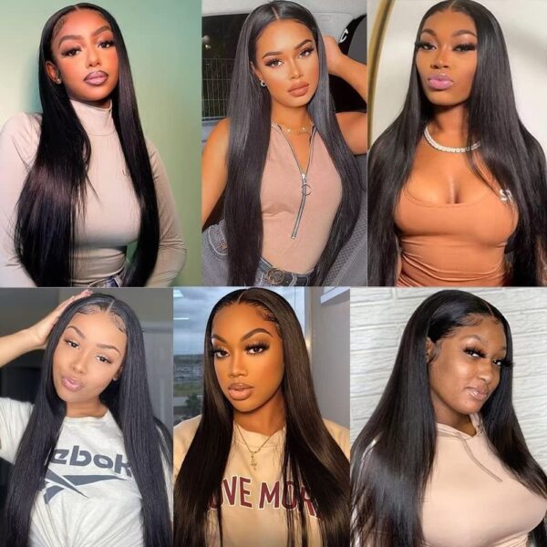 Maxine 32 inch Lace Front Wig Human Hair Wigs for Black Women Body Wave 13x4 HD Lace Frontal Wig 180% Density Brazilian Body Wave Virgin Hair Lace Frontal Wigs Pre Plucked with Baby Hair - Image 5