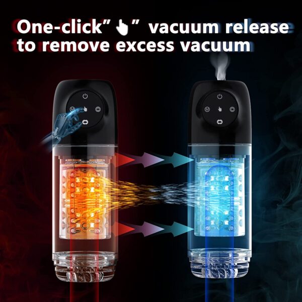 4 in 1 Upgraded Male Masturbator 4s Lockable Penis Pump One-click Release Vacuum Pumps 7 Rhythmic Suction 7 Smooth Rotation Automatic Male Masturbators Pocket Pussy Adult Sex Toys Men(Black) - Image 5