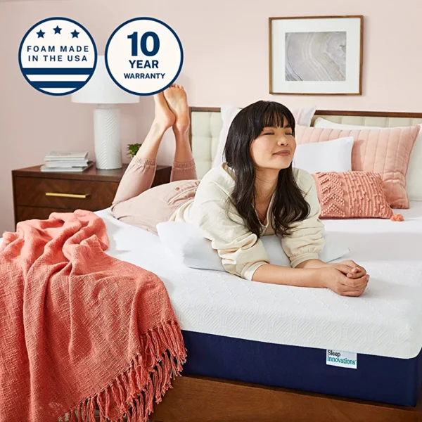 Sleep Innovations Shiloh 12 Inch Memory Foam Mattress with Ventilated Suretemp Foam for Breathability, Queen Size, Bed in a Box, Medium Firm Support - Image 8