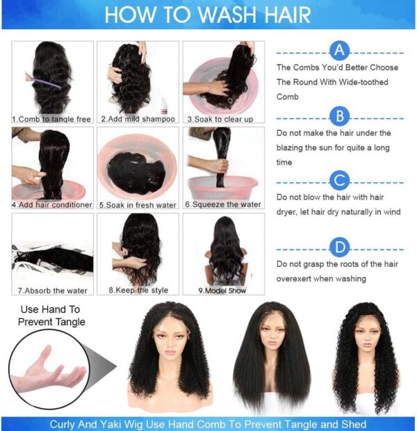 Water Wave Lace Front Wigs Human Hair Brazilian 180% Density Virgin Hair 4X4 Deep Curly Lace Closure Wigs for Black Women Pre Plucked with Baby Hair Natural Color (26 Inch,Water Lace Closure Wigs) - Image 7