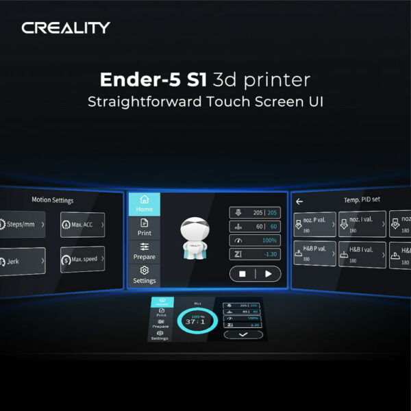 CREALITY 3D Ender 5 S1 3D Printer, FDM 3D Printer/Auto Leveling-250mm/s Fast Print Speed/with Sprite Dual Gear Direct Extruder and CR Touch/with 4.3'' Color Touchscreen, 220x220x280mm - Image 4