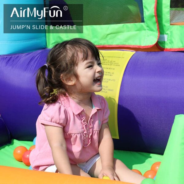 AirMyFun Inflatable Bounce House,Play House with Ball Pit,Inflatable Kids Slide with Air Blower,Jumping Bouncing House with Carry Bag - Image 3