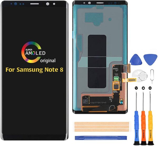 Compatible with Samsung Galaxy Note 8 Screen Replacement(No Frame),for Note 8 2017 SM-N9500 N950F N950F/DS/W/U LCD Display Touch Screen Digitizer Assembly Parts,with Tools(Black)