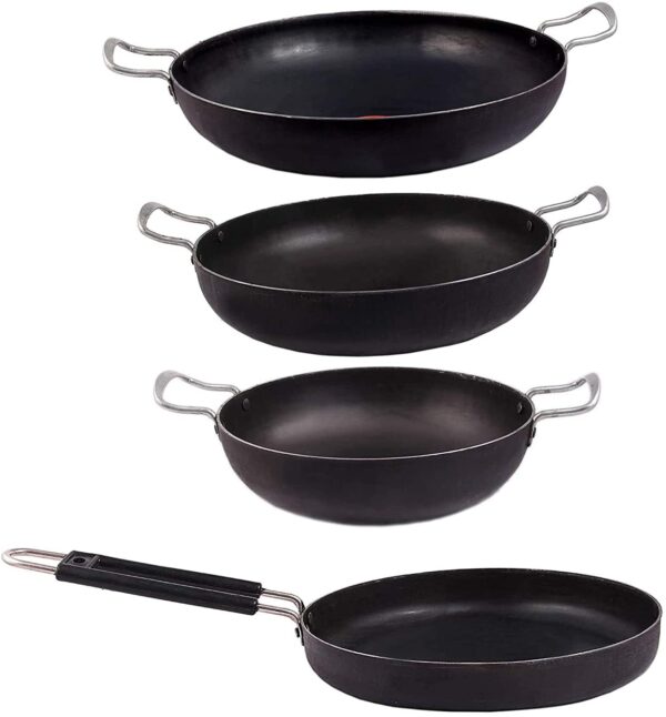 KITCHEN SHOPEE Iron Pan, Black