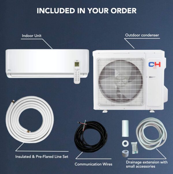 Cooper & Hunter 36,000 BTU Mini Split AC/Heating system Sophia Series 208/230V Heat Pump with 25ft Installation Kit - Image 4