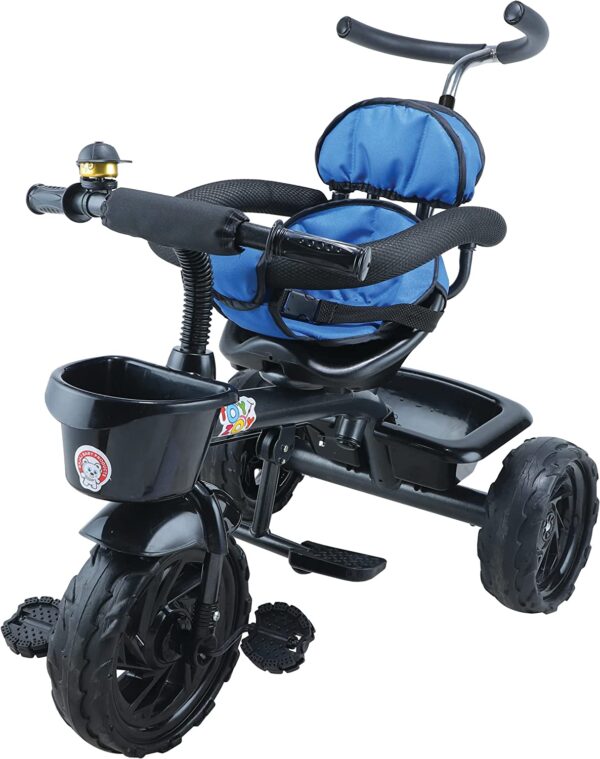 Toyzoy Maple Grand Kids|Baby Trike|Tricycle with Safety Guardrail for Kids|Boys|Girls Age Group 2 to 5 Years, TZ-531 (Black & Blue)