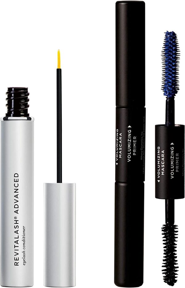 RevitaLash Cosmetics, RevitaLash Advanced Eyelash Conditioner, Lash Enhancing Serum, Physician Developed & Cruelty Free with free Mini Double-Ended Volume set