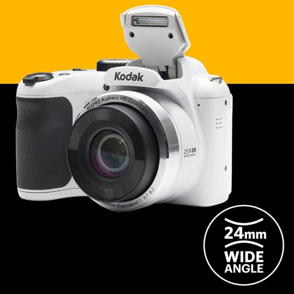 Kodak PIXPRO Astro Zoom AZ252-WH 16MP Digital Camera with 25X Optical Zoom and 3" LCD (White) - Image 5