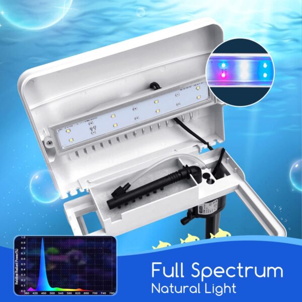 Nobleza Nano Fish Tank Aquarium with LED Lights & Filter System, Tropical Aquariums, - Image 2