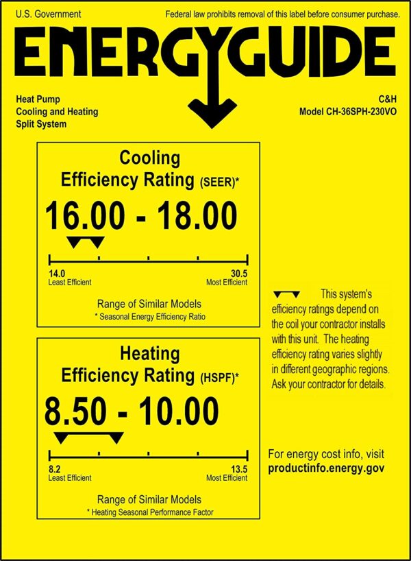 Cooper & Hunter 36,000 BTU Mini Split AC/Heating system Sophia Series 208/230V Heat Pump with 25ft Installation Kit - Image 6