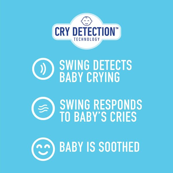 Graco Sense2Soothe Baby Swing with Cry Detection Technology, Sailor - Image 3