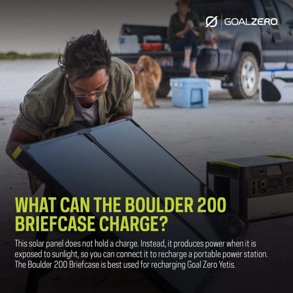 Goal Zero Boulder 200 Briefcase, 200-Watt Monocrystalline Solar Panel with Kickstand, Portable Solar Panel for Camping and Tailgating, Emergency Solar Power - Image 6