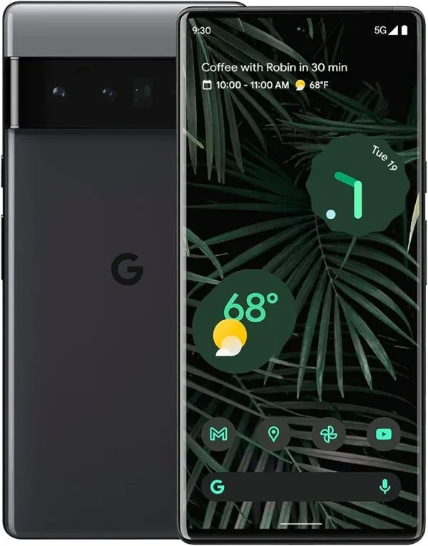 Google Pixel 6 Pro - 5G Android Phone - Unlocked Smartphone with Advanced Pixel Camera and Telephoto Lens - 256GB - Stormy Black (Renewed)