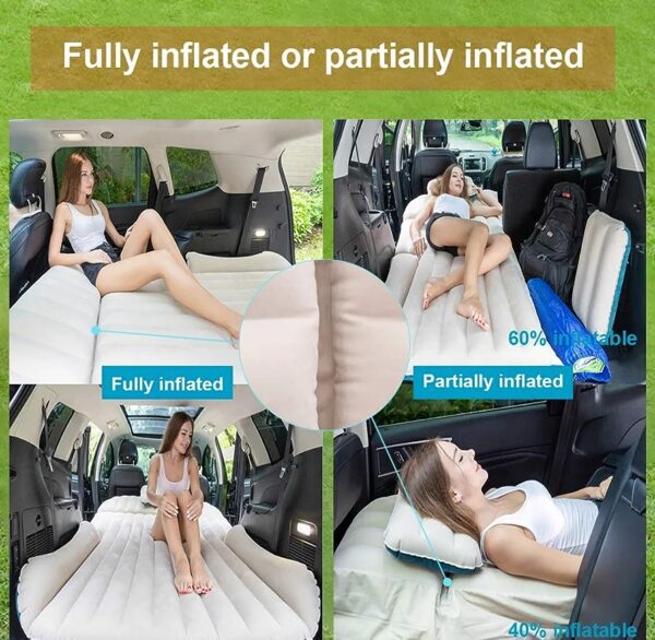 WEY&FLY SUV Air Mattress Thickened and Double-Sided Flocking Travel Camping Bed Dedicated Mobile Cushion Extended Outdoor for Back Seat 4 Bags - Image 4