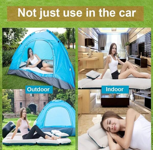 WEY&FLY SUV Air Mattress Thickened and Double-Sided Flocking Travel Camping Bed Dedicated Mobile Cushion Extended Outdoor for Back Seat 4 Bags - Image 3