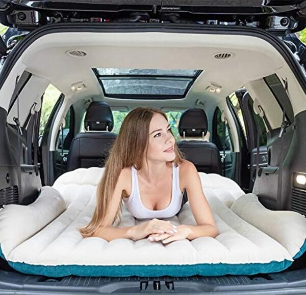 WEY&FLY SUV Air Mattress Thickened and Double-Sided Flocking Travel Camping Bed Dedicated Mobile Cushion Extended Outdoor for Back Seat 4 Bags - Image 2