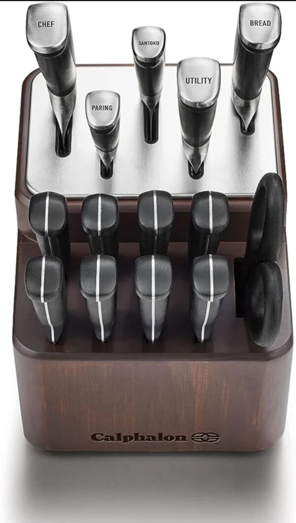 Calphalon Premier SharpIN Knife Set with Sharpening Knife Block, 15-Piece Carbon Steel Kitchen Knife Set - Image 5