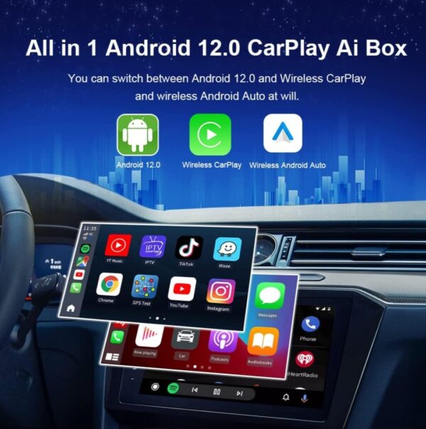 Carlinkit CarPlay Ai Box Android 13.0, 8+128G, Snapdragon 6125, 8-core, Plug & Play, for All OEM Factory Wired CarPlay Cars. - Image 5