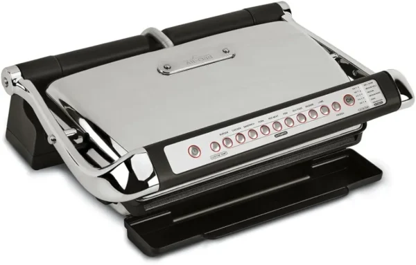 All-Clad AutoSense Stainless Steel Indoor Grill, Panini Press XL Automatic Cooking 1800 Watts Smokeless, Removable Plates, Dishwasher Safe - Image 2