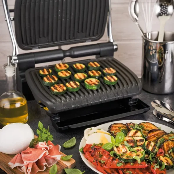 All-Clad AutoSense Stainless Steel Indoor Grill, Panini Press XL Automatic Cooking 1800 Watts Smokeless, Removable Plates, Dishwasher Safe - Image 4