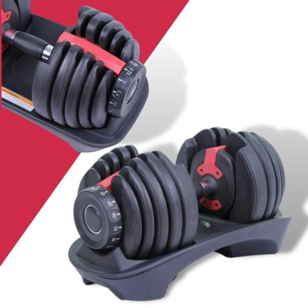 ADJUSTABLE BODYBUILDING DUMBBELL FROM 2.5 TO 24KG EASY HOMEGYM