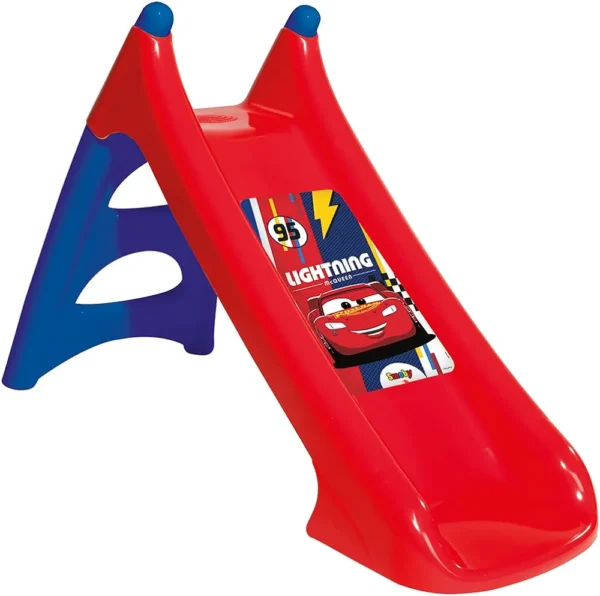 Smoby Cars XS Plastic Slide for Children 2-4 Years, Red and Yellow, Measurements: 125 x 50 x 75 cm