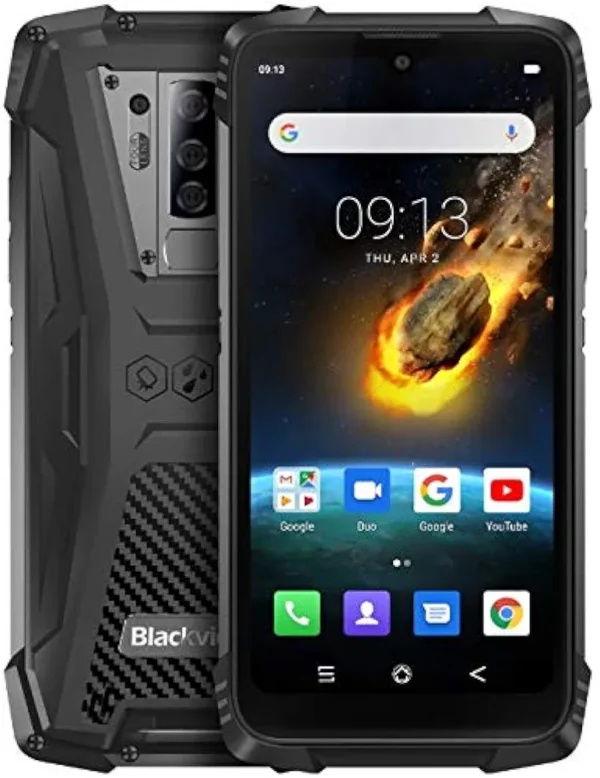 Rugged smartphone Blackview BV6900, IP68 waterproof SIM card free phone, 16MP quad rear camera, 4GB + 64GB, 5580mAh battery, wireless charging, 5.84 inch FHD + water drop screen Gorilla Glass 5