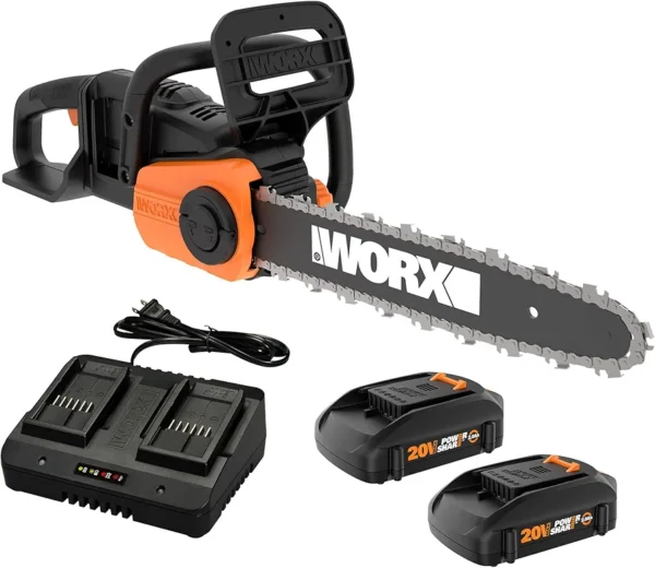 Worx 40V 14-Inch Cordless Chainsaw with Auto-Tension - WG384 (Batteries and Charger Included)