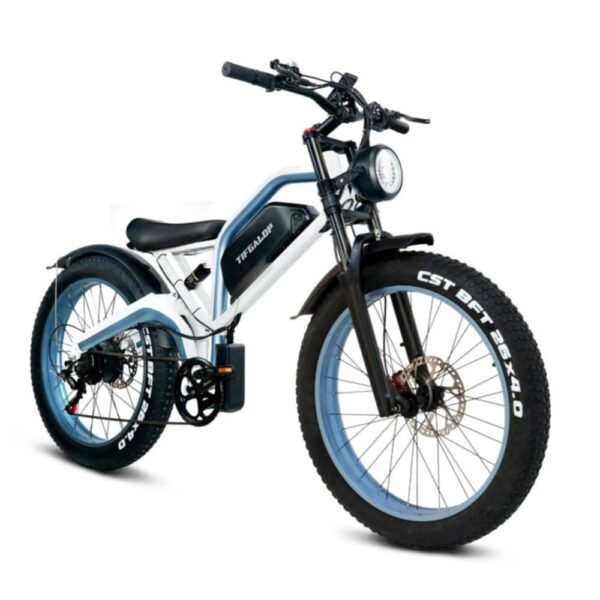 Electric Bike for Adults, 7-Speed-Gear E-Bike, Fat Tire Dual Motor Removable Battery Ebike, 60 Miles Off Road Mountain Electric Bicycle with Dual Hydraulic Disc Brakes